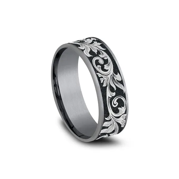 THE PRINCE - Tantalum Grey Metal Forge Wedding Band Image 4 Arezzo Jewelers Elmwood Park, IL