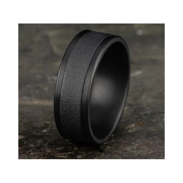 THE ADMIRAL - Tantalum Grey Metal Forge Wedding Band Image 3 Arezzo Jewelers Elmwood Park, IL