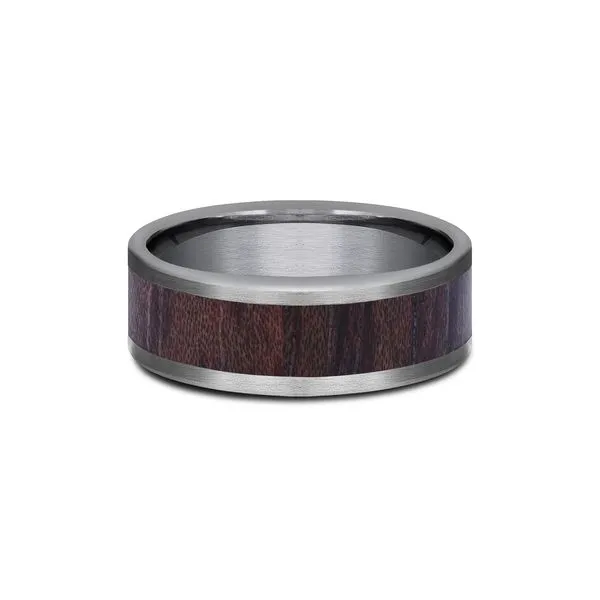 THE MAKER - Tantalum Grey Metal and Rosewood Wedding Band Image 2 Arezzo Jewelers Elmwood Park, IL