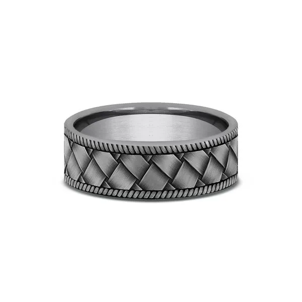 THE BASKET - Tantalum Grey Metal Forge Wedding Band Image 3 Arezzo Jewelers Elmwood Park, IL