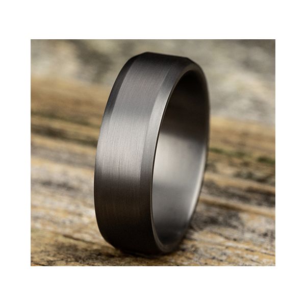 Tantalum Grey Metal Forge Wedding Band Image 3 Arezzo Jewelers Elmwood Park, IL