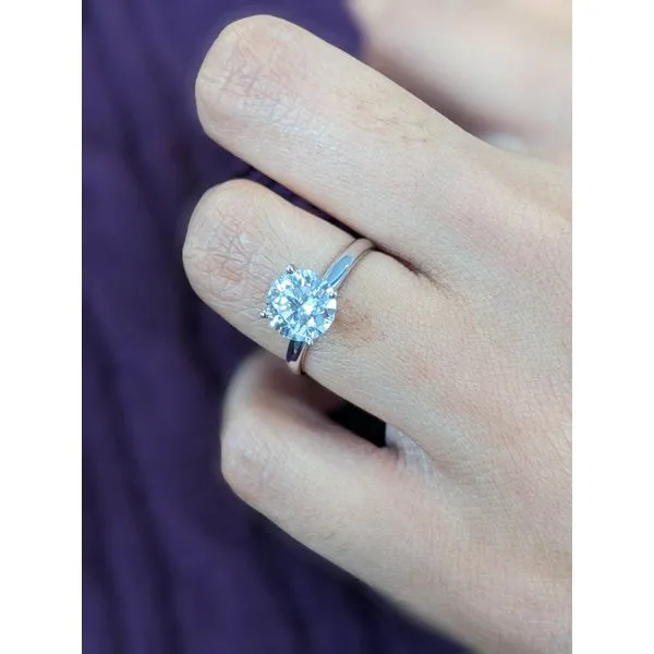 14K White Gold Lab Grown Diamond Solitaire Image 2 Armentor Jewelers New Iberia, LA