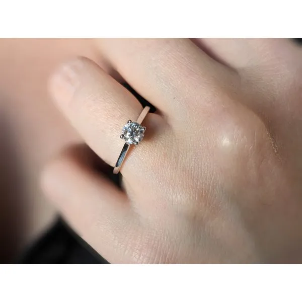 14K White Gold Lab Grown Diamond Solitaire Armentor Jewelers New Iberia, LA