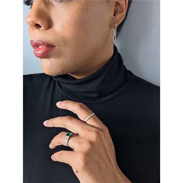 18K White Gold Natural Emerald Ring Armentor Jewelers New Iberia, LA