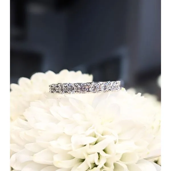 14K White Gold Diamond Line Band Armentor Jewelers New Iberia, LA