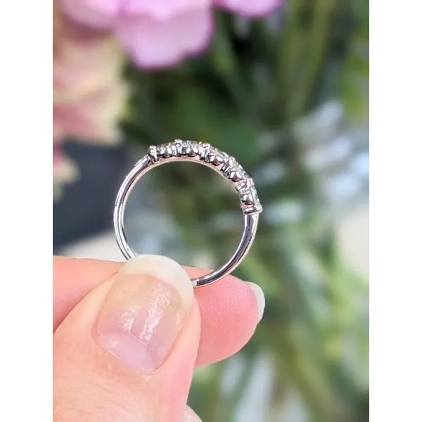 14K White Gold Lab Grown Diamond Band Image 3 Armentor Jewelers New Iberia, LA