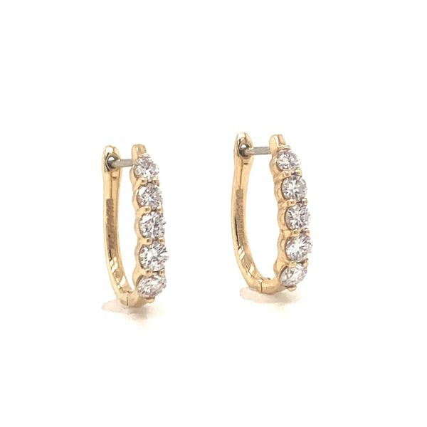 Diamond Hoop Earrings Image 2 Armentor Jewelers New Iberia, LA