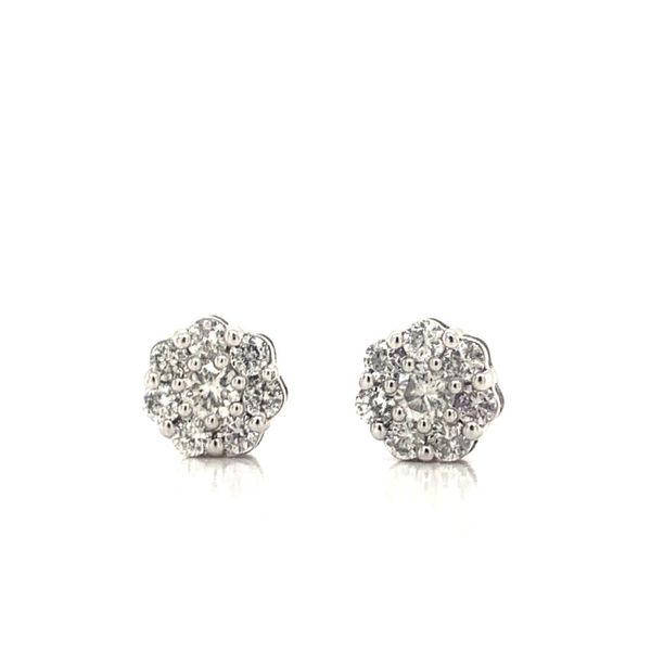 Diamond Halo Earrings Armentor Jewelers New Iberia, LA
