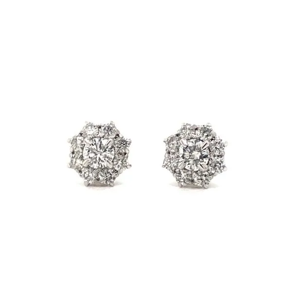 Diamond Halo Earrings Armentor Jewelers New Iberia, LA