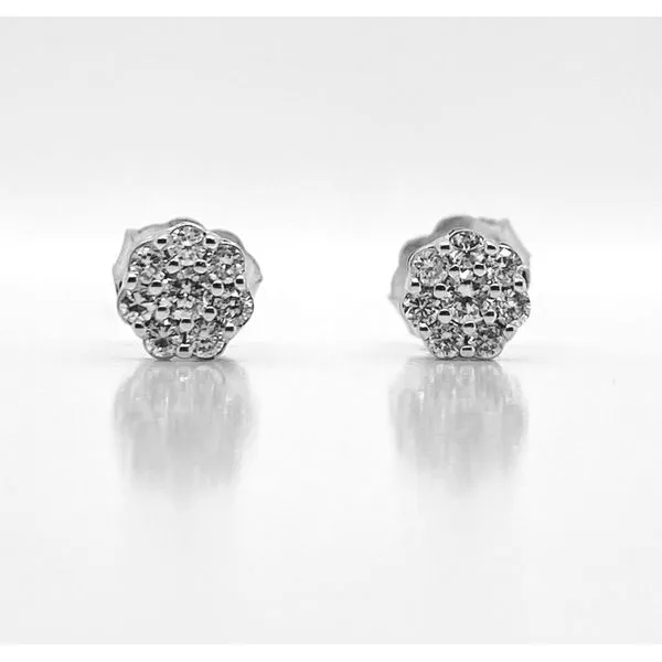 14KW Cluster Stud Earrings .45CTW Armentor Jewelers New Iberia, LA