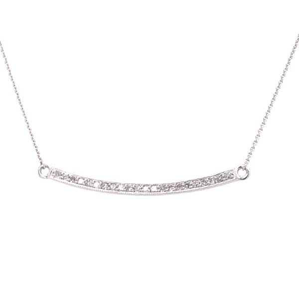 Curved Diamond Bar Necklace Armentor Jewelers New Iberia, LA
