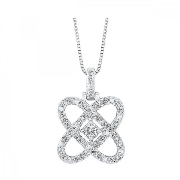 14K White Gold Center of My World Pendant Armentor Jewelers New Iberia, LA
