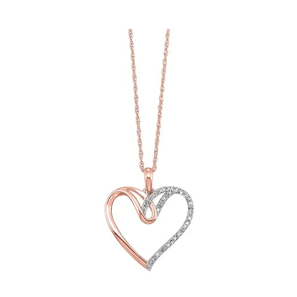 10K Rose Gold Heart Pendant Armentor Jewelers New Iberia, LA