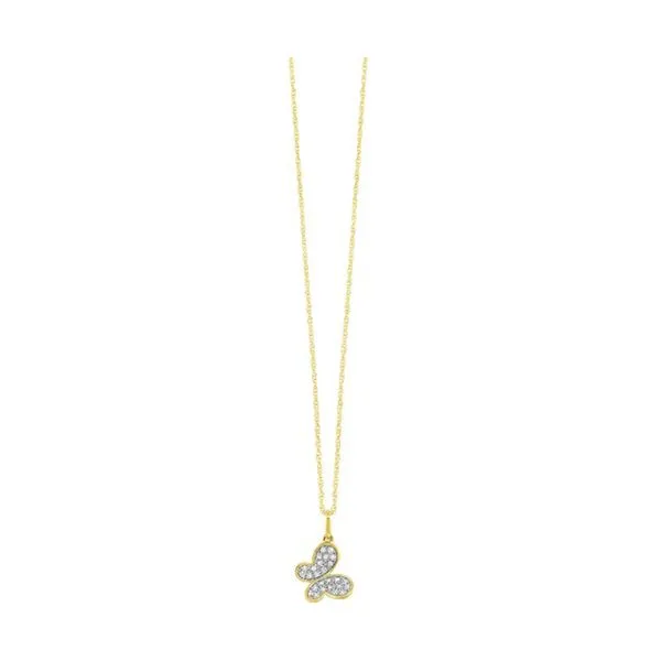 10K Yellow Gold Butterly Diamond Pendant Armentor Jewelers New Iberia, LA