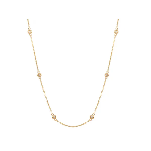 14K Yellow Gold Diamond By Yard Necklace Armentor Jewelers New Iberia, LA