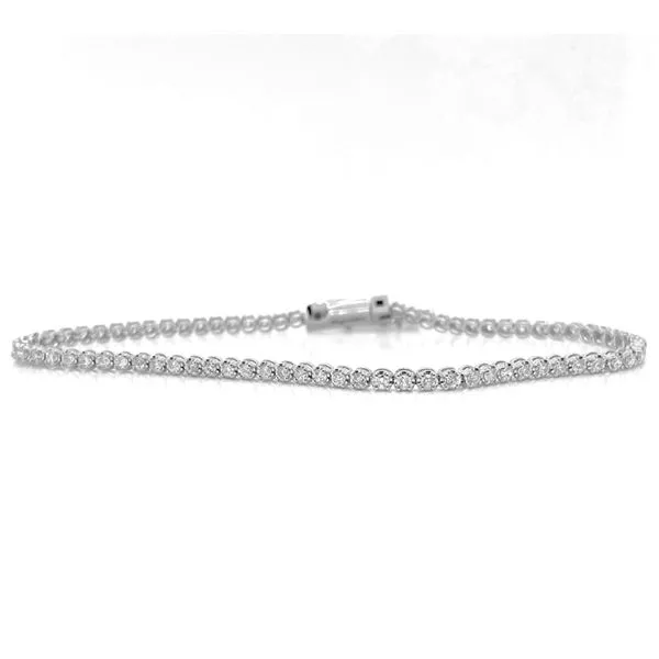 14K White Gold 1.03CTW Tennis Bracelet Armentor Jewelers New Iberia, LA
