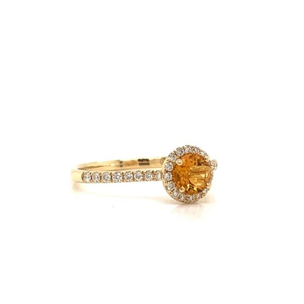 Citrine Halo Ring Image 2 Armentor Jewelers New Iberia, LA