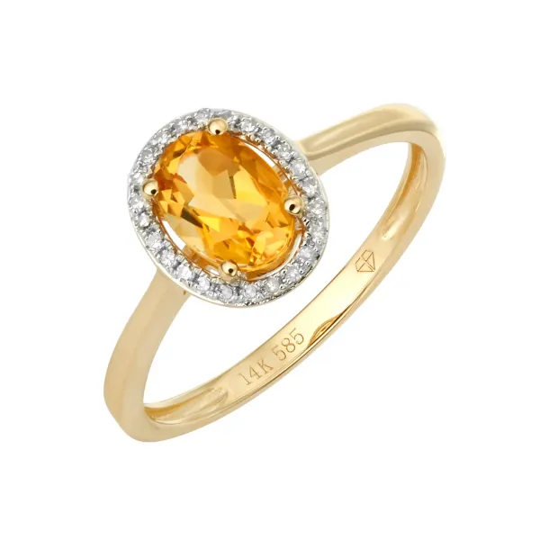 Citrine Halo Ring Armentor Jewelers New Iberia, LA