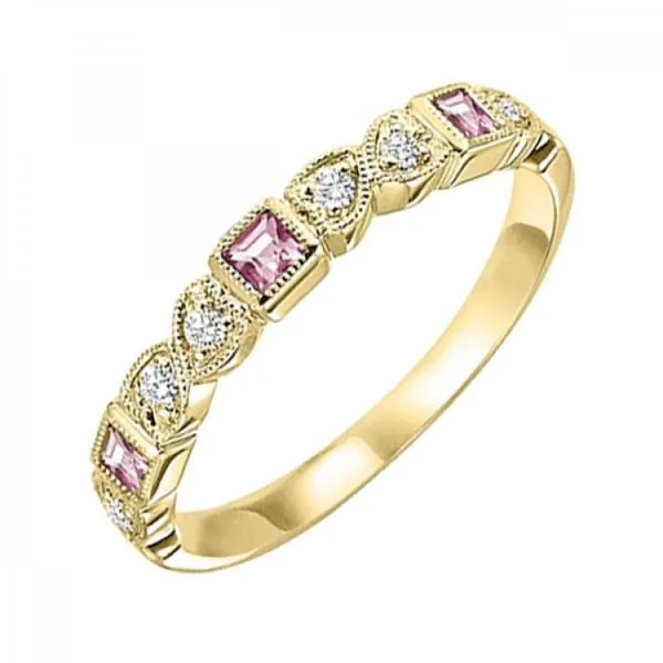 10K Yellow Gold Alexandrite and Diamond Band Armentor Jewelers New Iberia, LA