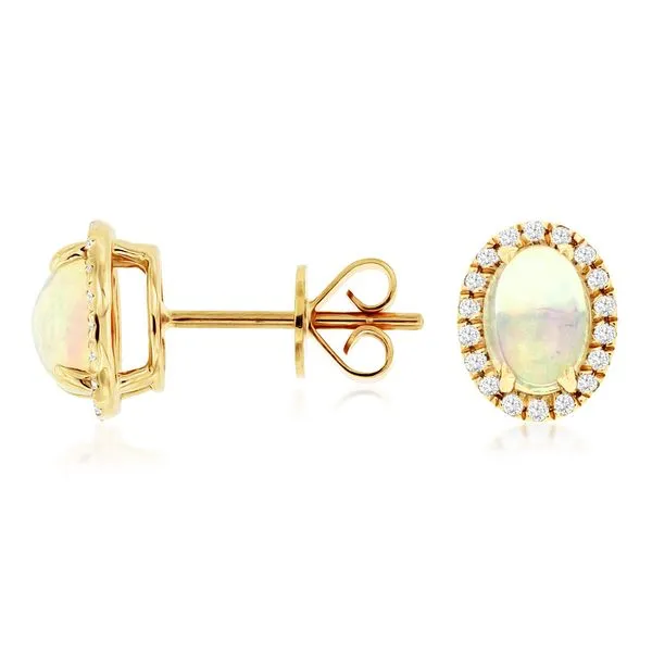 Opal Halo Earrings Armentor Jewelers New Iberia, LA