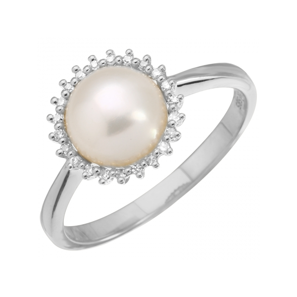 Halo Pearl Birthstone Diamond Ring Jewellery India Online - CaratLane.com