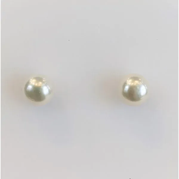8MM Freshwater Pearl Studs Image 2 Armentor Jewelers New Iberia, LA