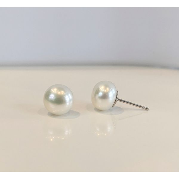 Sterling Silver 8MM Freshwater Pearl Studs Armentor Jewelers New Iberia, LA