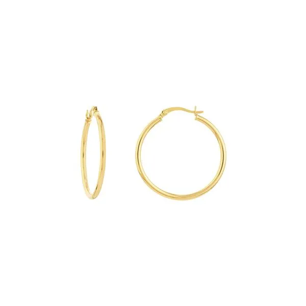 10K Yellow Gold Medium Hoops Armentor Jewelers New Iberia, LA