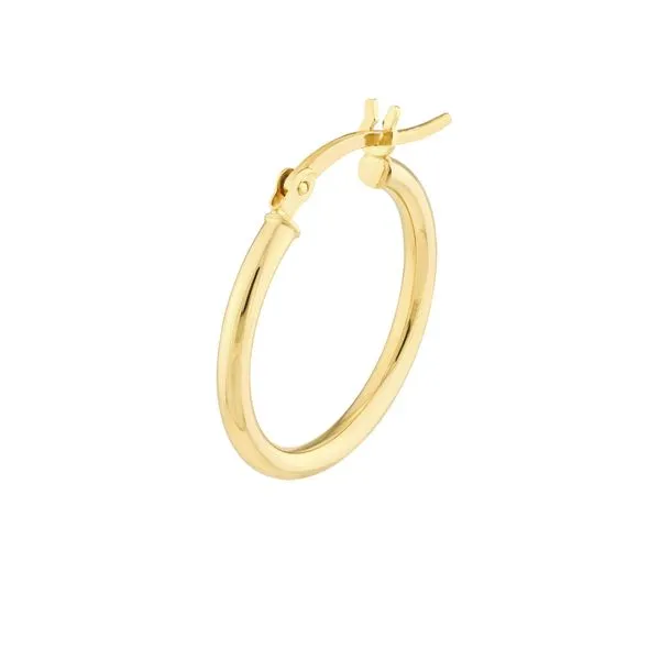 10K Yellow Gold 2mm x 20mm Hoops Image 3 Armentor Jewelers New Iberia, LA