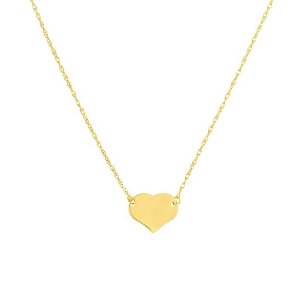 14K Yellow Gold Mini Heart Necklace Armentor Jewelers New Iberia, LA