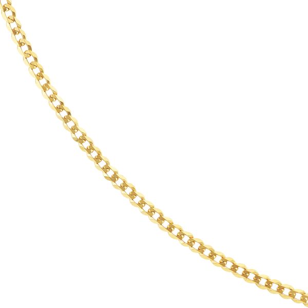 14K Yellow Gold 4.95mm Curb Chain Image 2 Armentor Jewelers New Iberia, LA