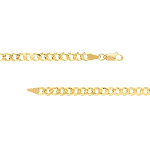 14K Yellow Gold 4.95mm Curb Chain Image 4 Armentor Jewelers New Iberia, LA