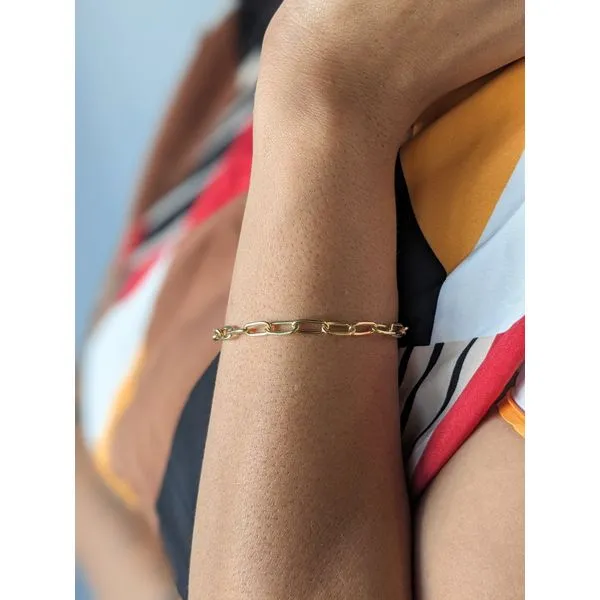 14K Yellow Gold Paperclip Bracelet Armentor Jewelers New Iberia, LA