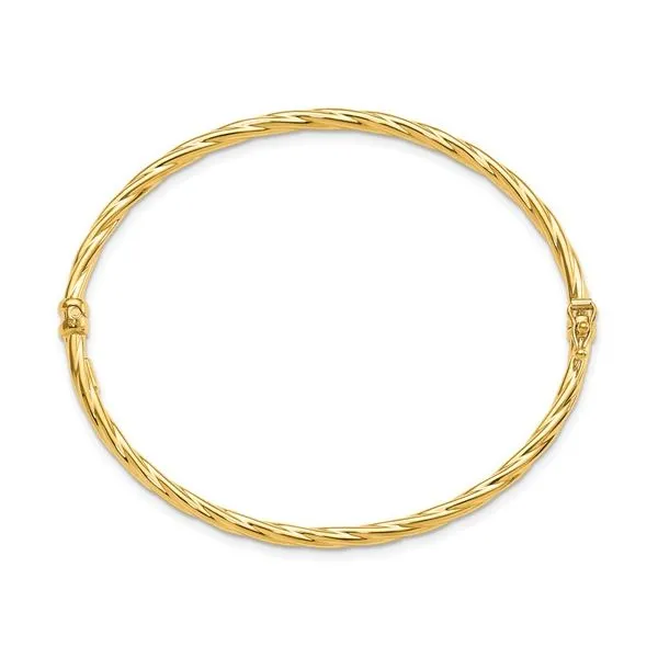 14K Yellow Gold Twist Bangle Bracelet Image 2 Armentor Jewelers New Iberia, LA