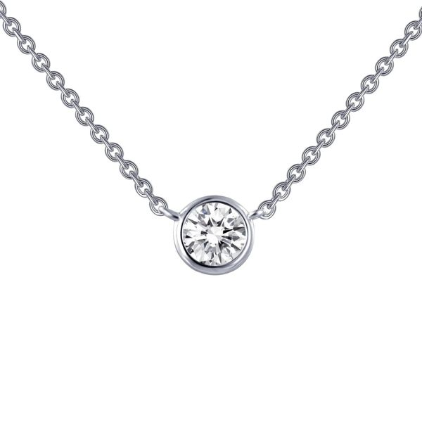 Simulated Diamond Solitaire Necklace Armentor Jewelers New Iberia, LA