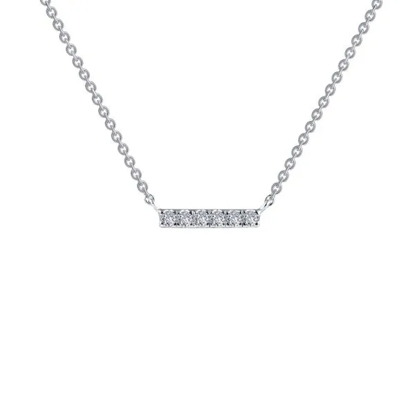 Simulated Diamond Dainty Bar Necklace Armentor Jewelers New Iberia, LA