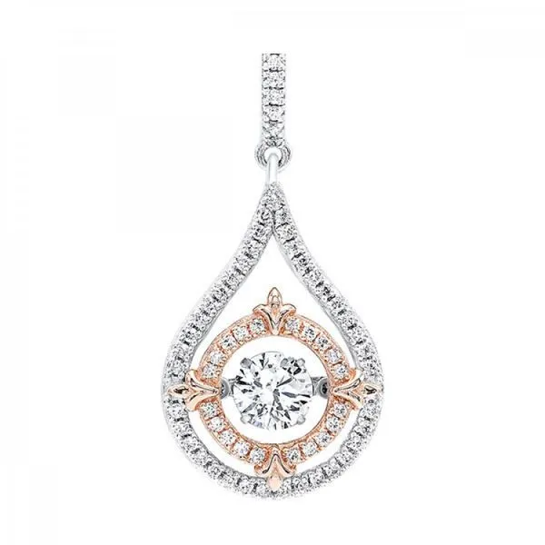 Sterling Silver and Rose Plated Rolling Pendant Armentor Jewelers New Iberia, LA