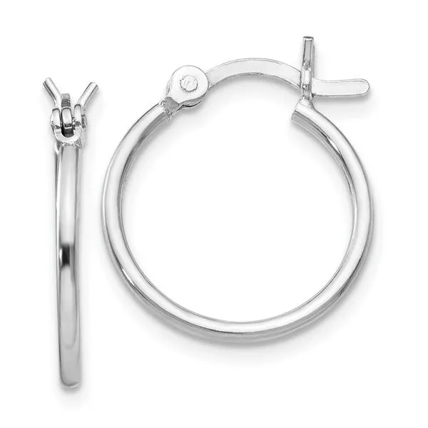 Sterling Silver Polished Hinged Hoop Earrings Armentor Jewelers New Iberia, LA