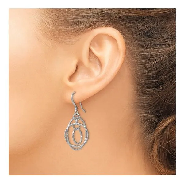Sterling Silver Tri-Circle Dangles Image 2 Armentor Jewelers New Iberia, LA