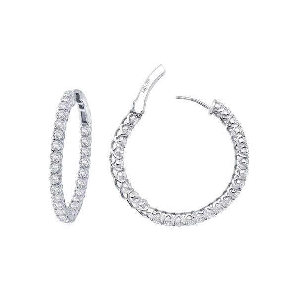 Simulated Diamond 20 mm Hoop Earrings Armentor Jewelers New Iberia, LA