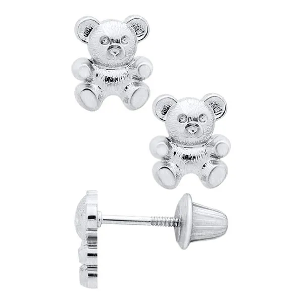 Sterling Silver Teddy Bear Studs Armentor Jewelers New Iberia, LA