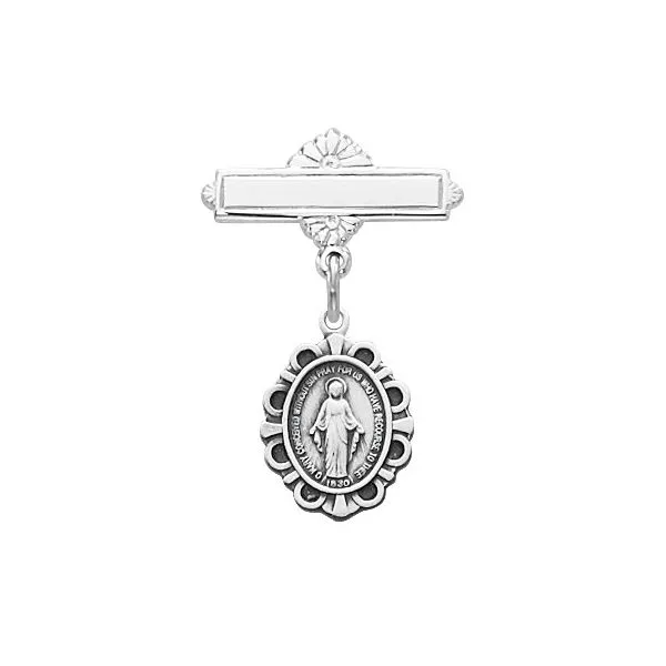 Sterling Silver Miraculous Metal Baby Pin Armentor Jewelers New Iberia, LA