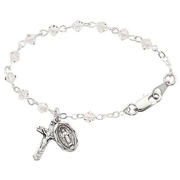 Crystal Religious Baby Bracelet Armentor Jewelers New Iberia, LA