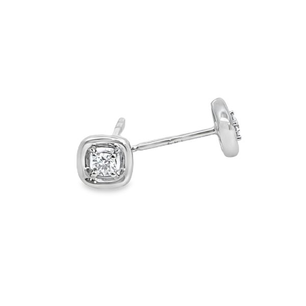 Chunky Diamond Stud Earrings in 14K White Gold Arthur's Jewelry Bedford, VA