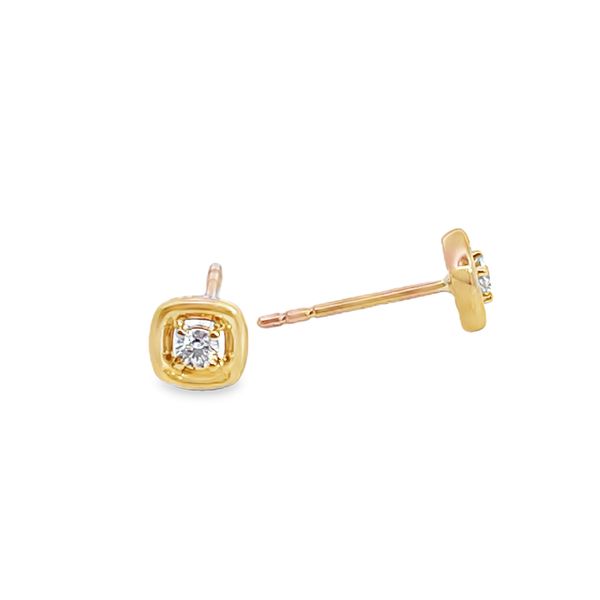 Chunky Diamond Stud Earrings in 14K Yellow Gold Arthur's Jewelry Bedford, VA