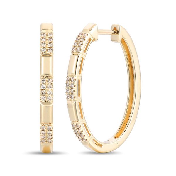 Le Vian Nude Diamond Hoop Earrings in 14K Honey Gold Arthur's Jewelry Bedford, VA