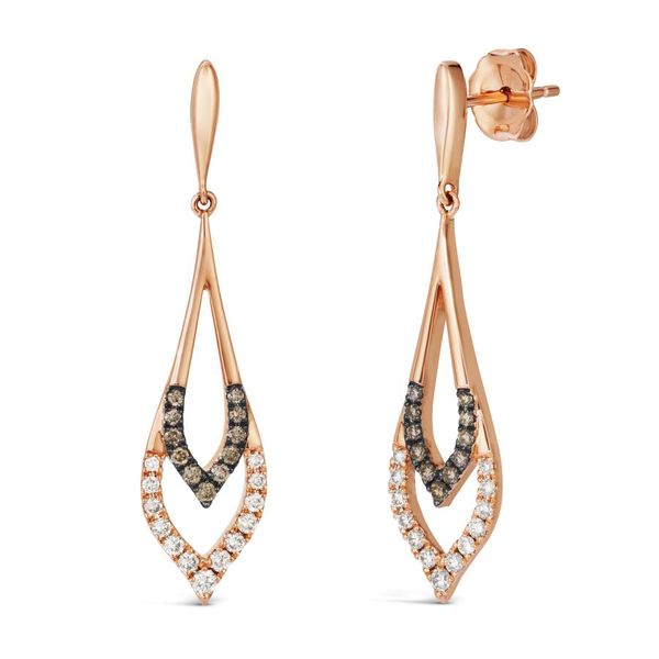 Le Vian Diamond Dangle Earrings in 14K Strawberry Gold Arthur's Jewelry Bedford, VA