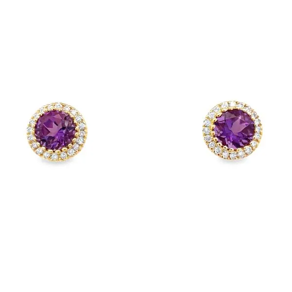 Amethyst and Diamond Earrings Arthur's Jewelry Bedford, VA