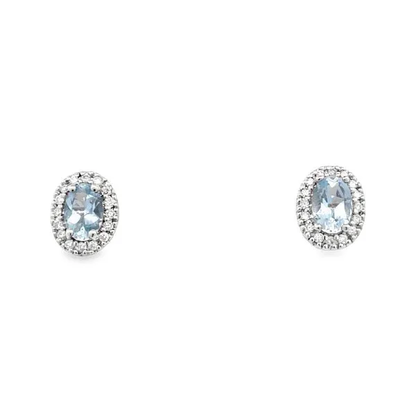 Aquamarine and Diamond Earrings Arthur's Jewelry Bedford, VA