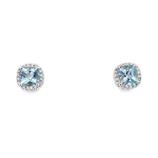 Aquamarine and Diamond Earrings Arthur's Jewelry Bedford, VA